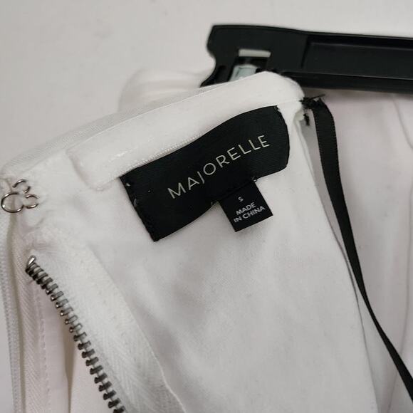 Majorelle Ursula Dress in White Mesh Asymmetrical Strapless Ruched Revolve - Picture 8 of 9